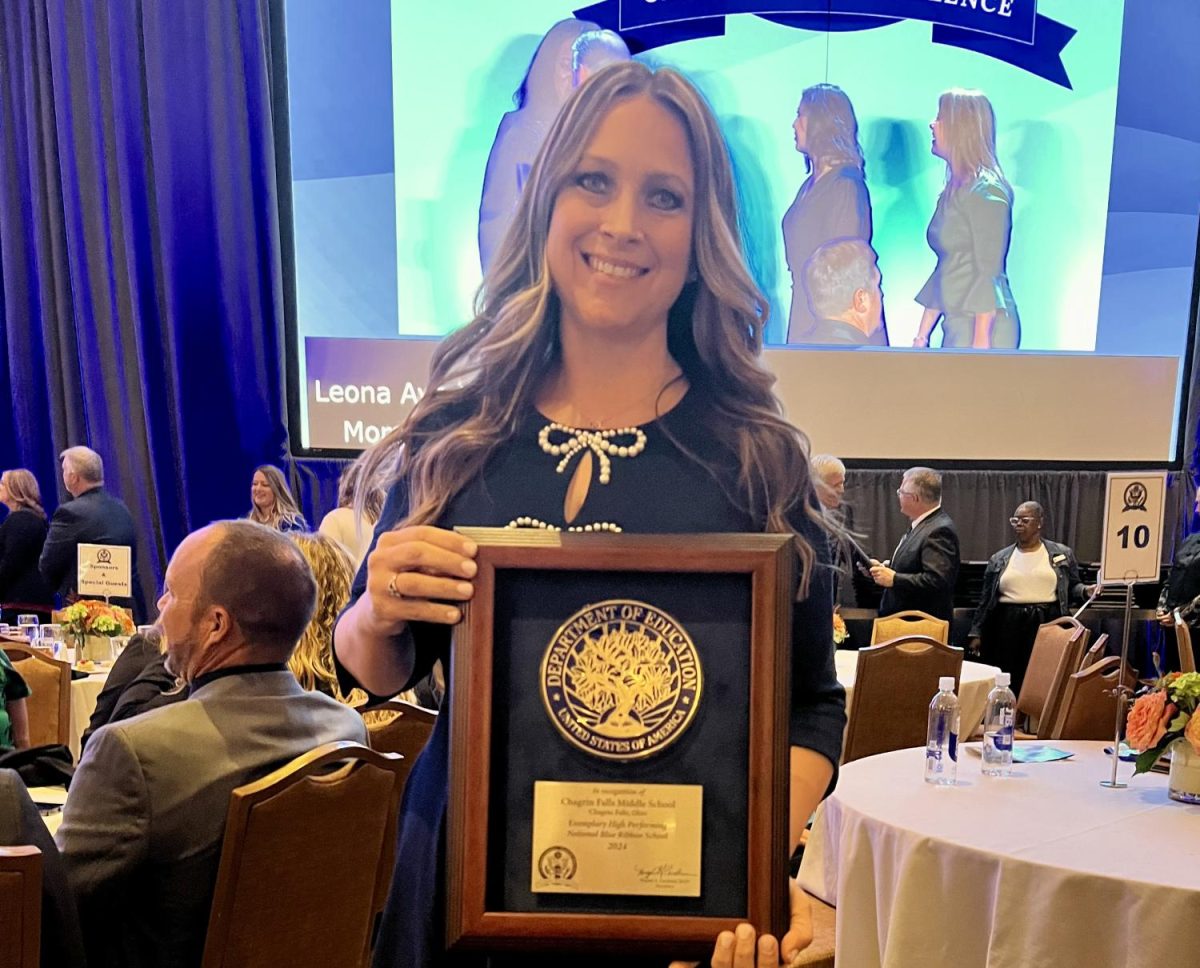 Principal Laila Discenza accepts Blue Ribbon award on Friday November 8 in DC